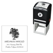 Rustieke eiken boom hart bruiloft  zelfinktende stempel (In situ)