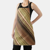 Rustieke eiken bruin en groene streep schort (Insitu)