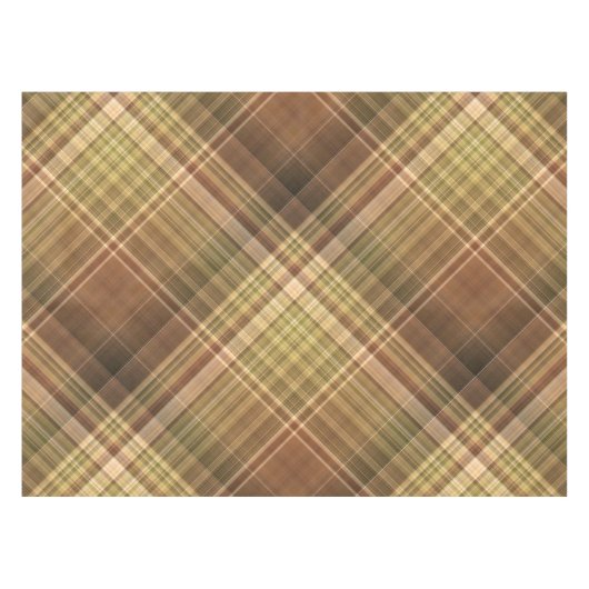 Rustieke eiken bruin en olijfgeruite tafelkleed (Voorkant (Horizontaal))