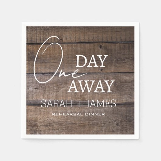 Rustieke eiken schuur op een dag weg repetitie din servet (Voorkant)