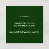  rustieke eikenboom Custom Vierkante Visitekaartje (Achterkant)