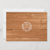 Rustieke eikenhouten en hartstomp foto save the da kaart (Achterkant)