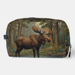 Rustieke eland elk boho bos bos groen toilettasje