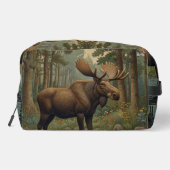 Rustieke eland elk boho bos bos groen toilettasje (Achterkant)