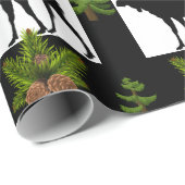 Rustieke eland met dennenboomtakken cadeaupapier (Rol Hoek)