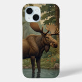 Rustieke elanden boho bos groen Case-Mate iPhone case (Achterkant)