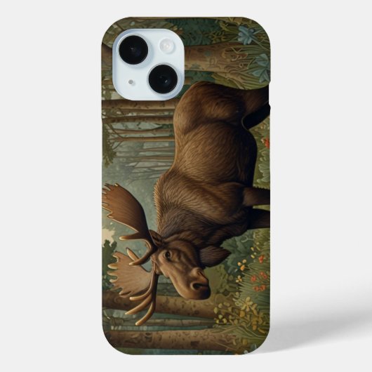 Rustieke elanden boho bos groen Case-Mate iPhone case (Achterkant)