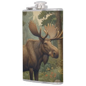 Rustieke elanden boho bos groen heupfles (Links)