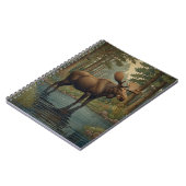 Rustieke elanden boho bos groen notitieboek (Linkerzijde)