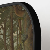 Rustieke elanden boho bos groen pickleball paddle (Links Detail)