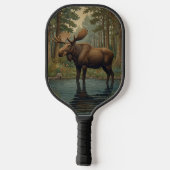 Rustieke elanden boho bos groen pickleball paddle (Achterkant)