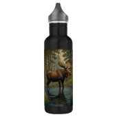 Rustieke elanden boho bos groen waterfles  (Links)
