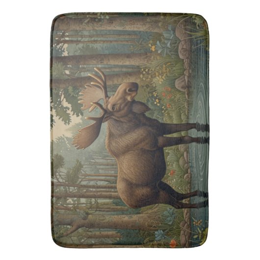 Rustieke elanden boho bos wildernis badmat (Voorkant Verticaal)