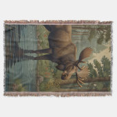 Rustieke elanden herten boho bos groen deken (Voorkant)