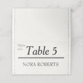 Rustieke Elegant Minimalistische Gevouwen Plaats K Plaatskaartje (Buitenkant ongevouwen)