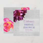 Rustieke Elegant, Rozen bruidsmeisje bruiloft Kaar Kaart (Voorkant / Achterkant)