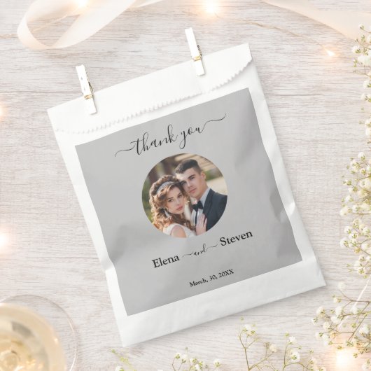 Rustieke Elegante 3D Bloemen Fotobruiloft Bedankzakje (Geknipt)