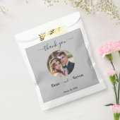 Rustieke Elegante 3D Bloemen Fotobruiloft Bedankzakje (Gezegeld)