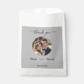 Rustieke Elegante 3D Bloemen Fotobruiloft Bedankzakje (Voorkant)