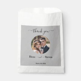 Rustieke Elegante 3D Bloemen Fotobruiloft Bedankzakje