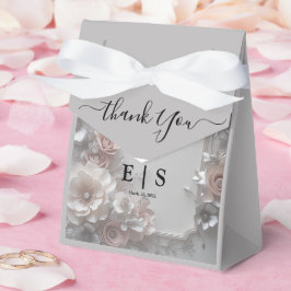 Rustieke Elegante 3D Bloemen Huwelijk Bedankdoosjes