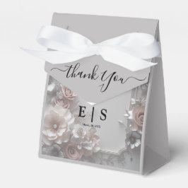 Rustieke Elegante 3D Bloemen Huwelijk Bedankdoosjes