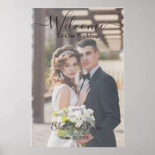 Rustieke Elegante 3D Bloemen Huwelijk Poster