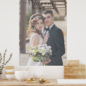 Rustieke Elegante 3D Bloemen Huwelijk Poster (Keuken)