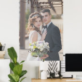 Rustieke Elegante 3D Bloemen Huwelijk Poster (Thuiskantoor)