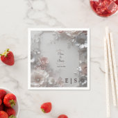 Rustieke Elegante 3D Bloemen Trouwpapier Servet (Insitu)