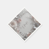 Rustieke Elegante 3D Bloemen Trouwpapier Servet (Hoek)