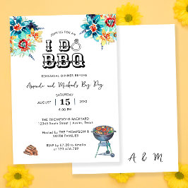 Rustieke Elegante Achtertuin I Do BBQ Oefendiner Kaart