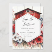 Rustieke Elegante Barnyard Wedding Save The Date (Voorkant)