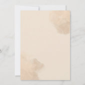 Rustieke Elegante Beige Bruine Huwelijksuitnodigin Kaart (Achterkant)