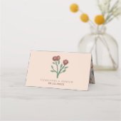 Rustieke Elegante Bloemen Boho Wildflowers Wedding Plaatskaartje (Achterkant)