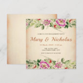 Rustieke Elegante  Bloemen Engagement Party Kaart (Voorkant / Achterkant)