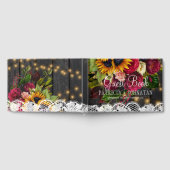 Rustieke elegante bloemenschuur hout kant gastenboek (Volledig)