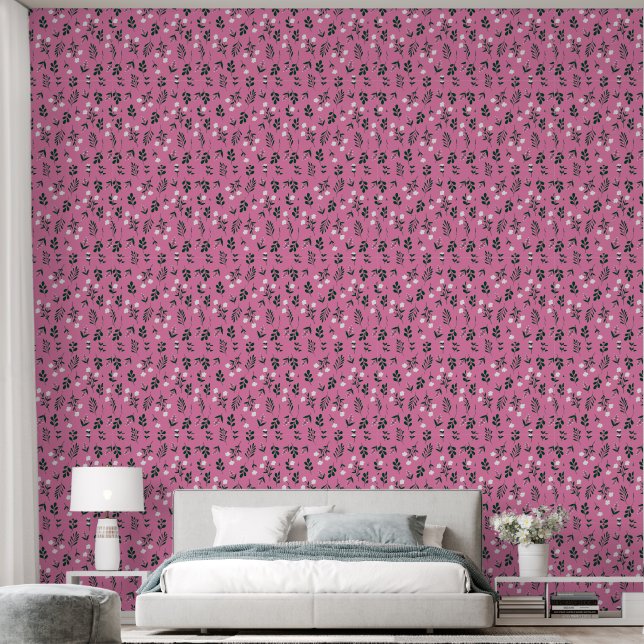 Rustieke Elegante Bloemige  Behang (Slaapkamer)