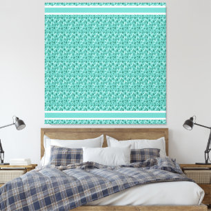 Rustieke Elegante Bloempatroon Canvas Afdruk