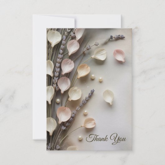 Rustieke Elegante Bloemstuk  Bedankkaart (Voorkant)