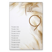 Rustieke Elegante Boheemse Bloem Goud Pampas Kaart (Voorkant)