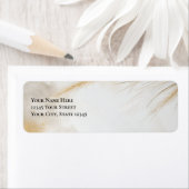 Rustieke Elegante Boheemse Bloemen Gouden Pampa's Etiket (Insitu)