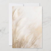 Rustieke Elegante Boheemse Bloemen Gouden Pampa's Kaart (Achterkant)