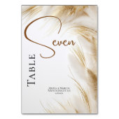 Rustieke Elegante Boheemse Bloemen Gouden Pampa's Kaart (Voorkant)