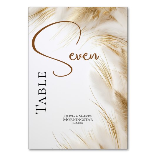 Rustieke Elegante Boheemse Bloemen Gouden Pampa's Kaart (Voorkant)