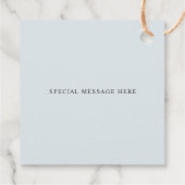 Rustieke Elegante Boho Dusty Blue Pampas bruiloft Bedankjes Labels (Achterkant)