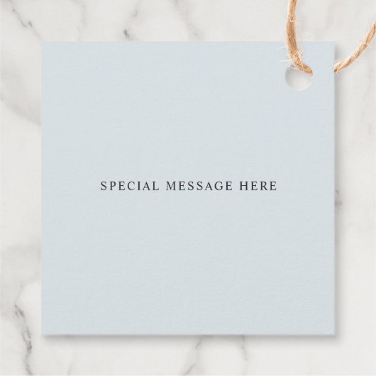 Rustieke Elegante Boho Dusty Blue Pampas bruiloft Bedankjes Labels (Achterkant)