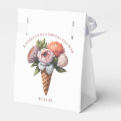 Rustieke Elegante Boho Ijs Bridal Shower Bedankdoosjes (Achterkant)