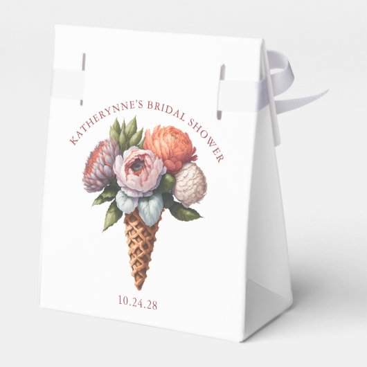 Rustieke Elegante Boho Ijs Bridal Shower Bedankdoosjes (Achterkant)