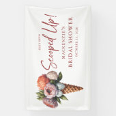 Rustieke Elegante Boho IJssalon Bruidsdiner Spandoek (Verticaal)